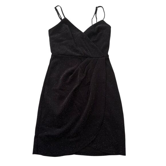 Altar’d State Black Metallic Sleeveless Mini Dress Size XS Glam Sexy Holiday Y2K - Picture 3 of 10